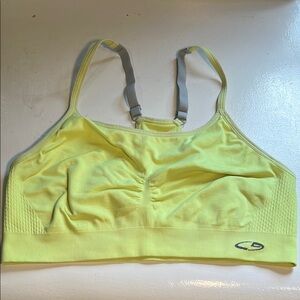 Champion Neon Yellow Sports Bra Size L